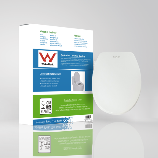 Conor Elara Non Electric O Shape Bidet Toilet Seat with Installation Kit