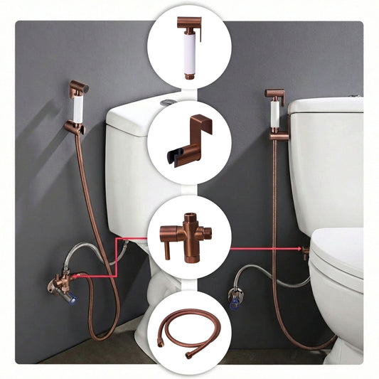 Conor Earth 1.0 Rose Gold Handheld Bidet Spray with Installation Kit conors.com.au