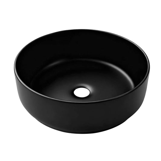 Cefito Bathroom Basin Ceramic Vanity Sink Vessel Bowl Wash Matte Black Round Top