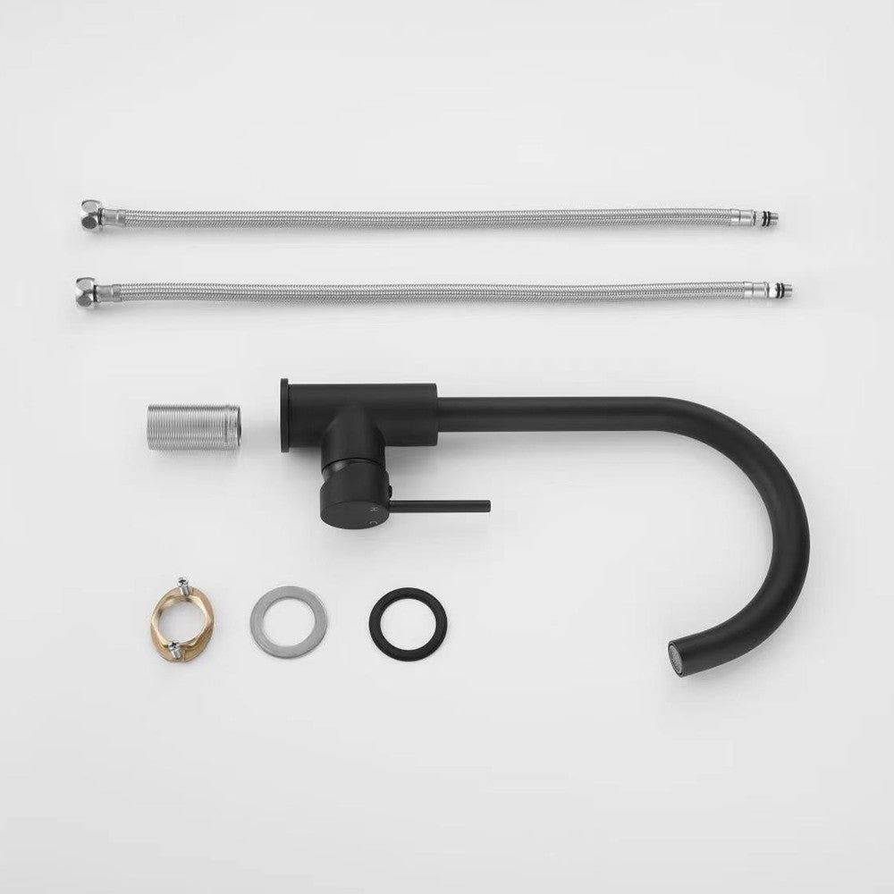 Decaura Kitchen Mixer Tap Black Sink Faucet 360° Swivel Gooseneck Arm
