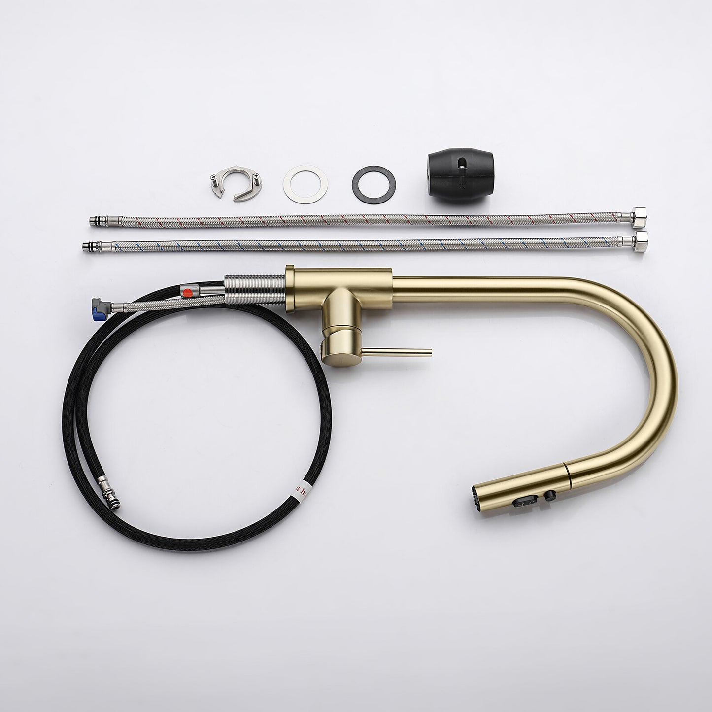 Decaura Kitchen Mixer Tap Pull Out Brushed Gold with Stainless Steel Spray Head