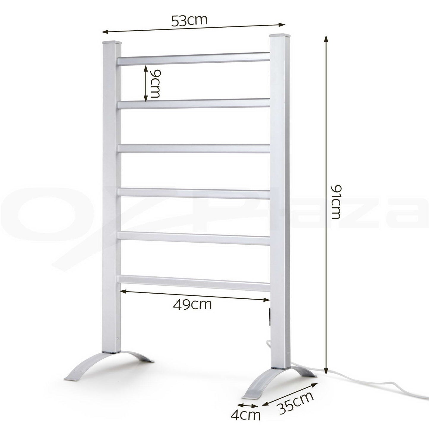 Devanti Electric Heated Towel Rail Rack Rails Freestanding Warm Aluminium Bar
