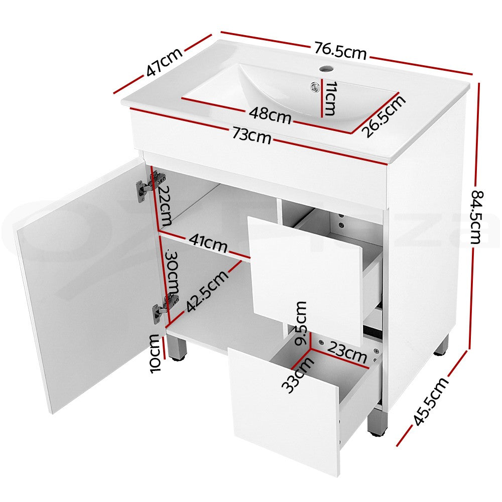 Cefito Vanity Unit 765mm Basin Bathroom Cabinet Storage Freestanding Sink
