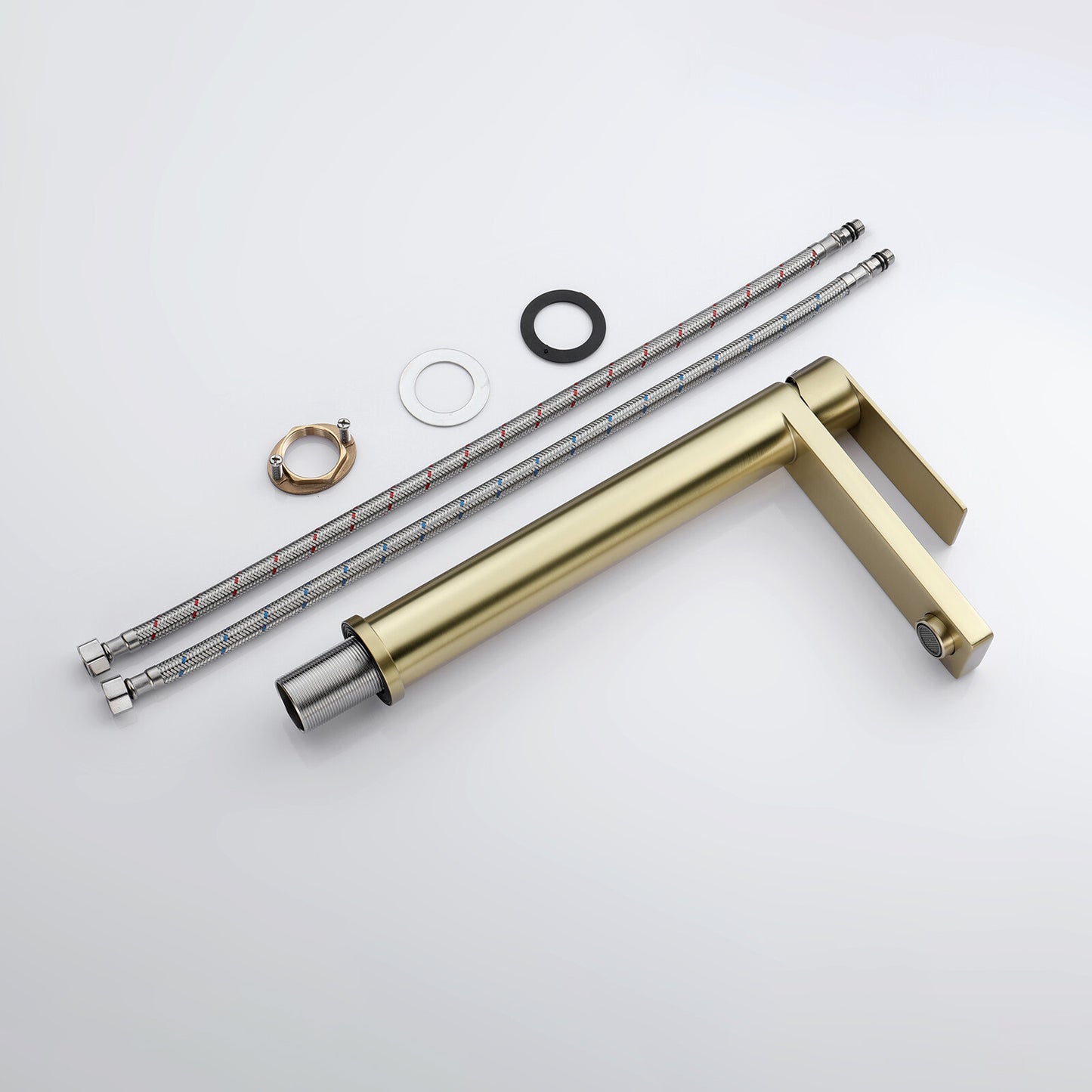 Decaura Bathroom Basin Mixer Tap Brushed Gold Tall Vanity Faucet 304mm high