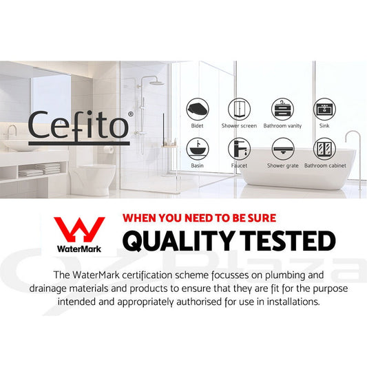 Cefito Bathroom Basin Mixer Tap Separate Faucet Vanity Laundry Sink Chrome