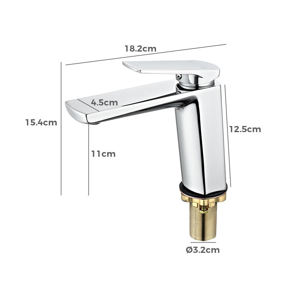 Simpuls Bathroom Basin Mixer Tap Brass Bath Tub Vanity Spout Faucet Chrome