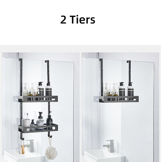 2 Tiers Bathroom Shower Caddy Hanging Shelf Bath Storage Holder Rack Organizer