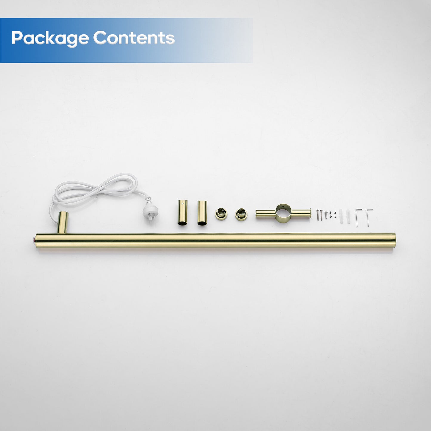 Decaura Wall Mounted Heated Towel Rail Rack Vertical 1 Bar 304 Stainless Steel