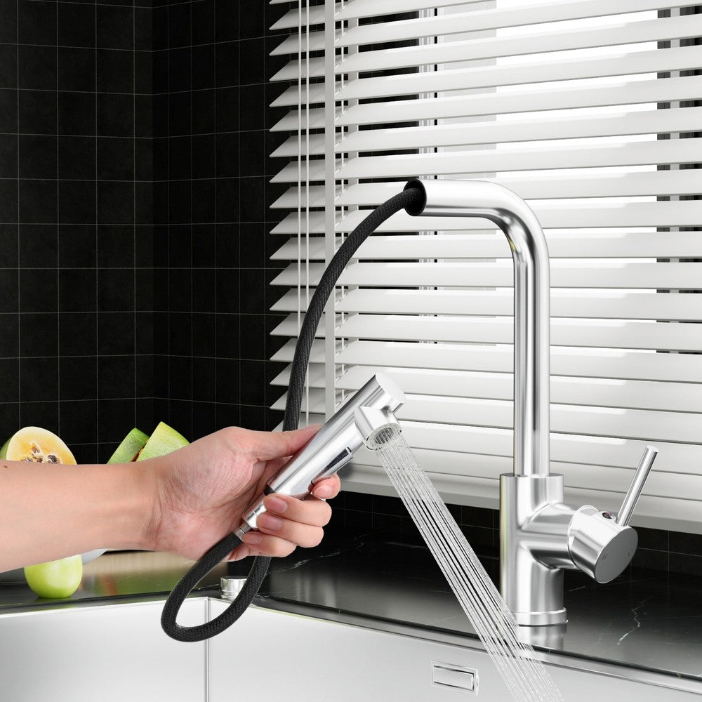Cefito Kitchen Mixer Tap Pull Out Rectangle 2 Mode Sink Basin Faucet WELS Chrome