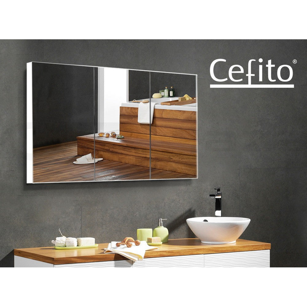Cefito Bathroom Mirror Cabinet 1200x720mm Vanity Medicine Shaving Makeup White
