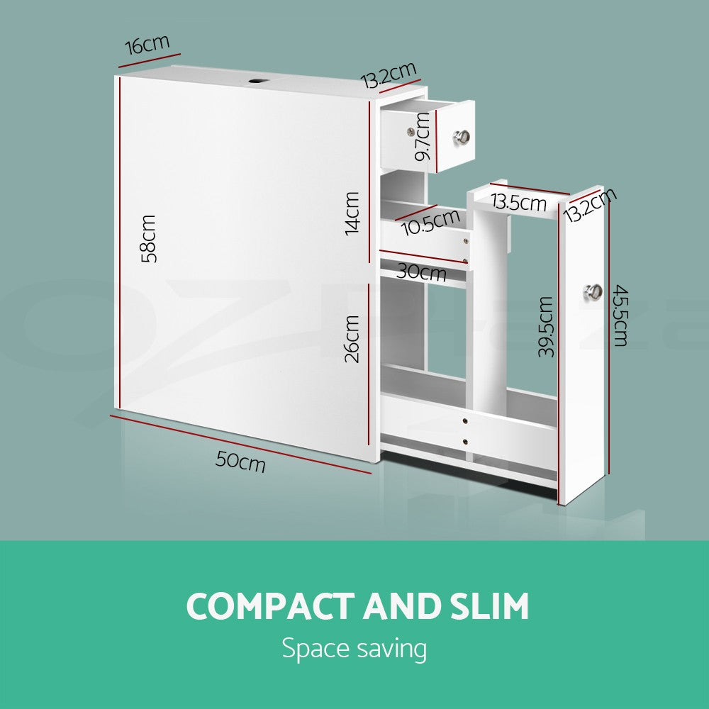 Artiss Bathroom Storage Cabinet Toilet Tissue Box Caddy Holder Side Cupboard