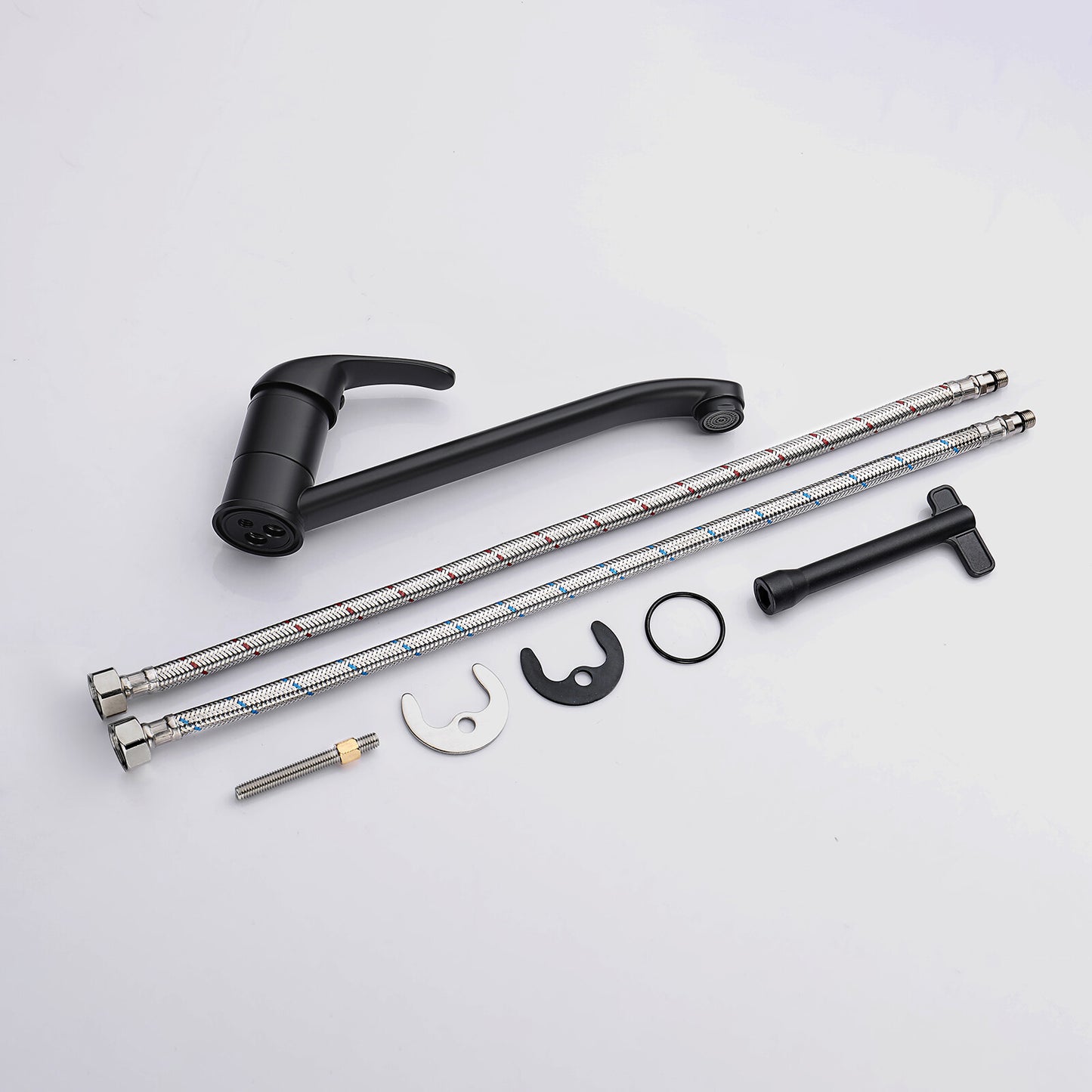 Decaura Laundry Sink Mixer Tap Black Swivel Long Arm Kitchen Faucet