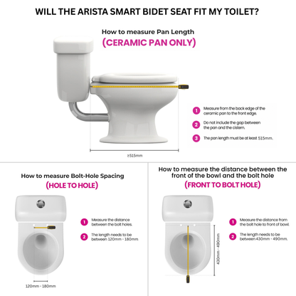 Conor Arista Smart Bidet Seat with Installation Kit