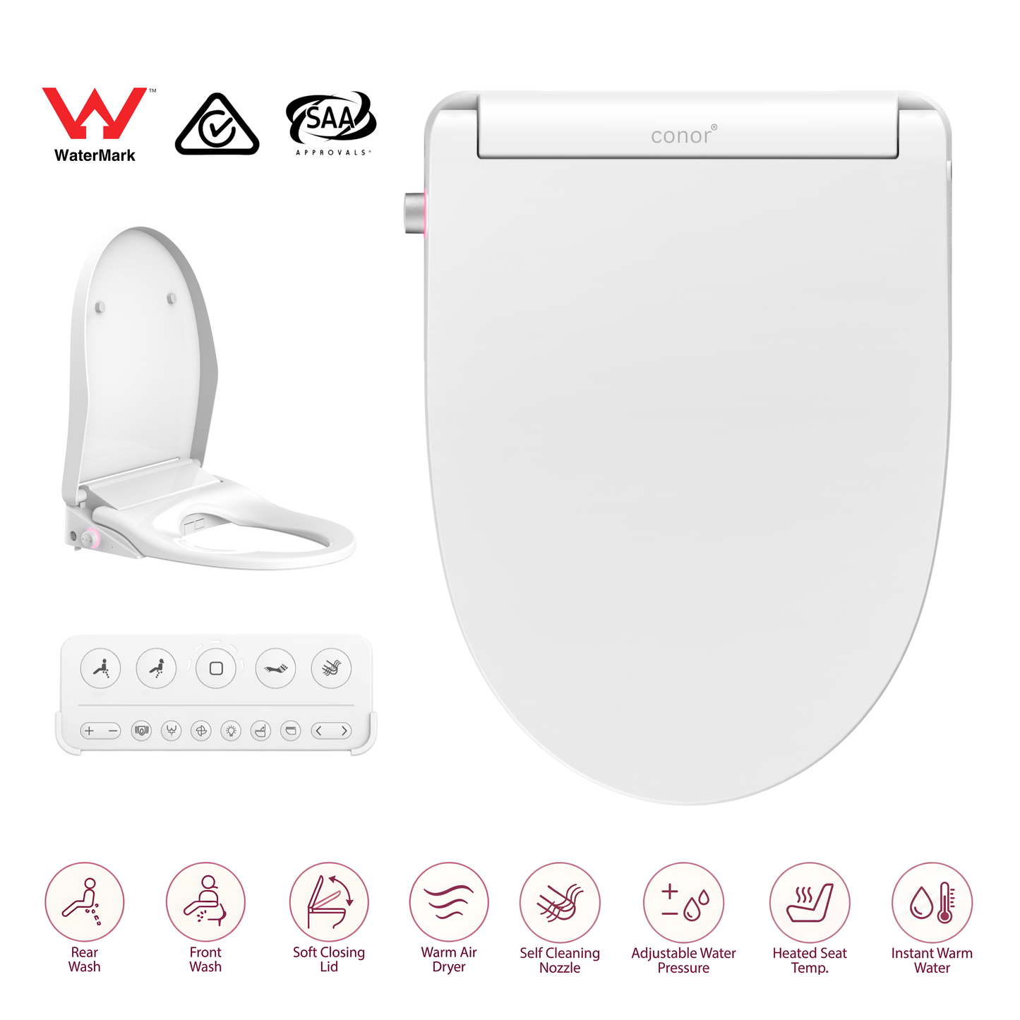 Conor Arista Smart Bidet Seat with Installation Kit