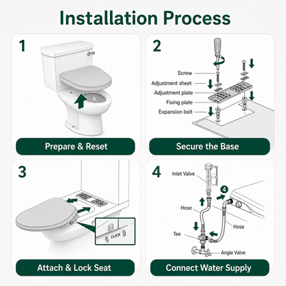 Conor Sylora Smart Bidet Toilet Seat with Installation Kit
