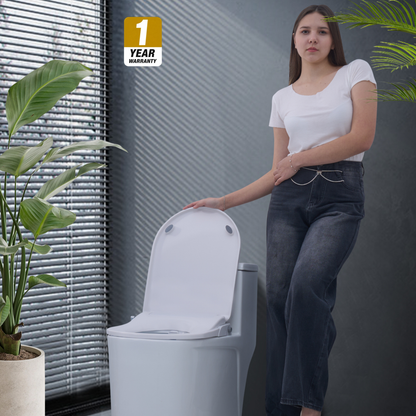 Conor Elara Non Electric D Shape Bidet Toilet Seat with Installation Kit