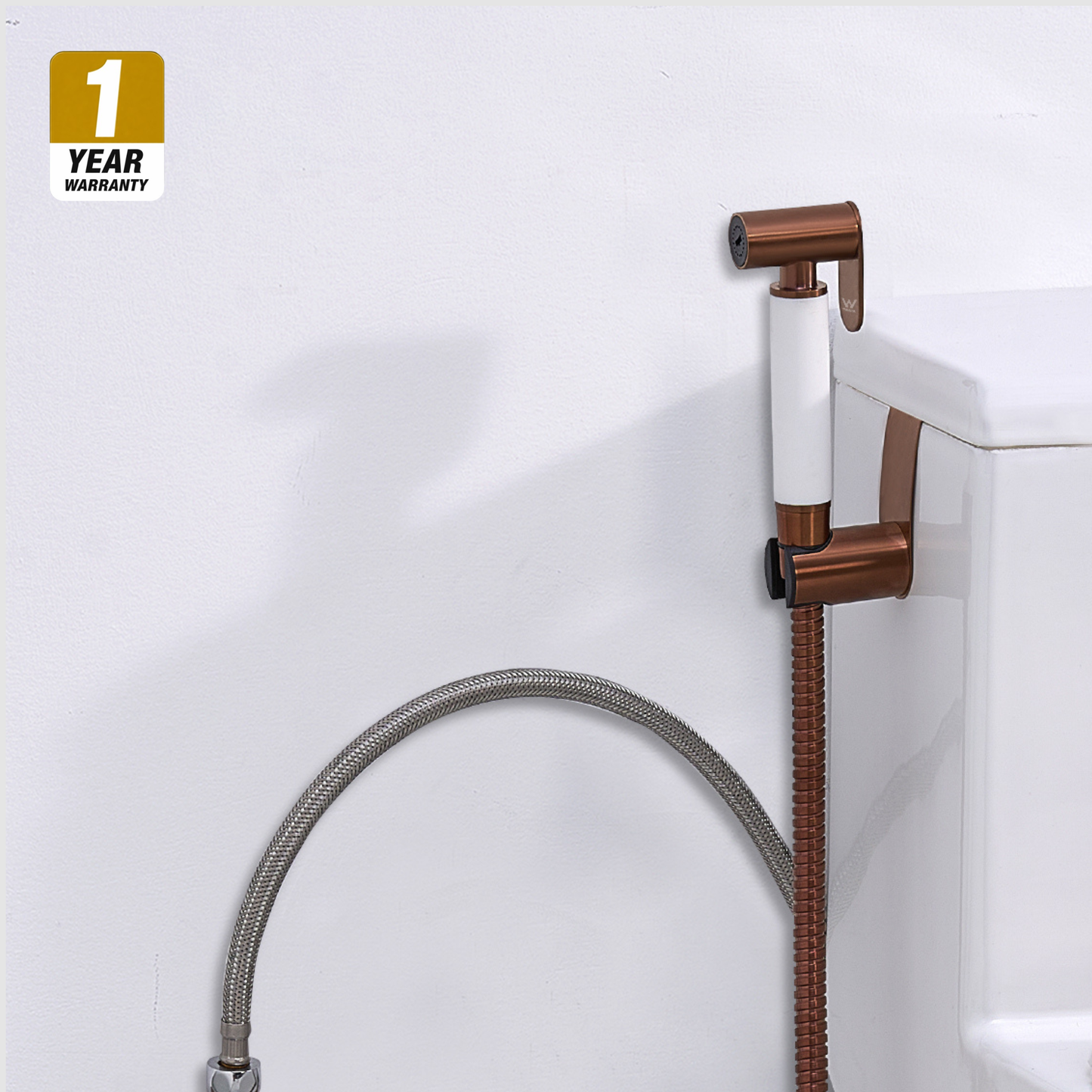 Aqualisse Earth 1.0 Rose Gold Handheld Bidet Spray with Installation Kit