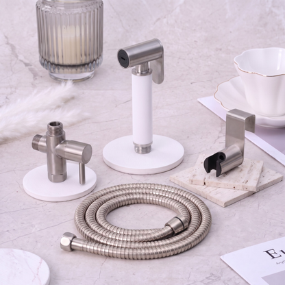 Aqualisse Earth 1.0 White Handheld Bidet Spray with Installation Kit