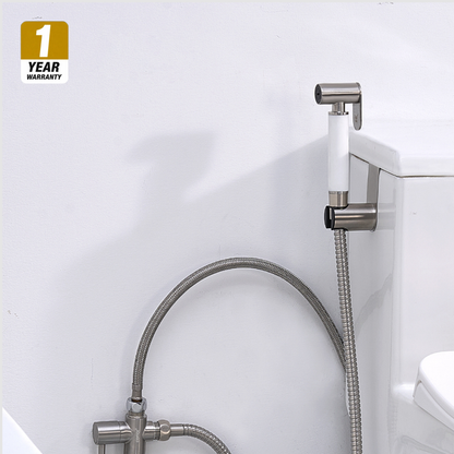 Aqualisse Earth 1.0 White Handheld Bidet Spray with Installation Kit