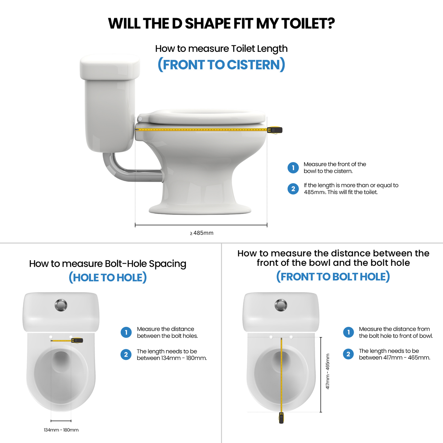 Conor Elara Non Electric D Shape Bidet Toilet Seat with Installation Kit