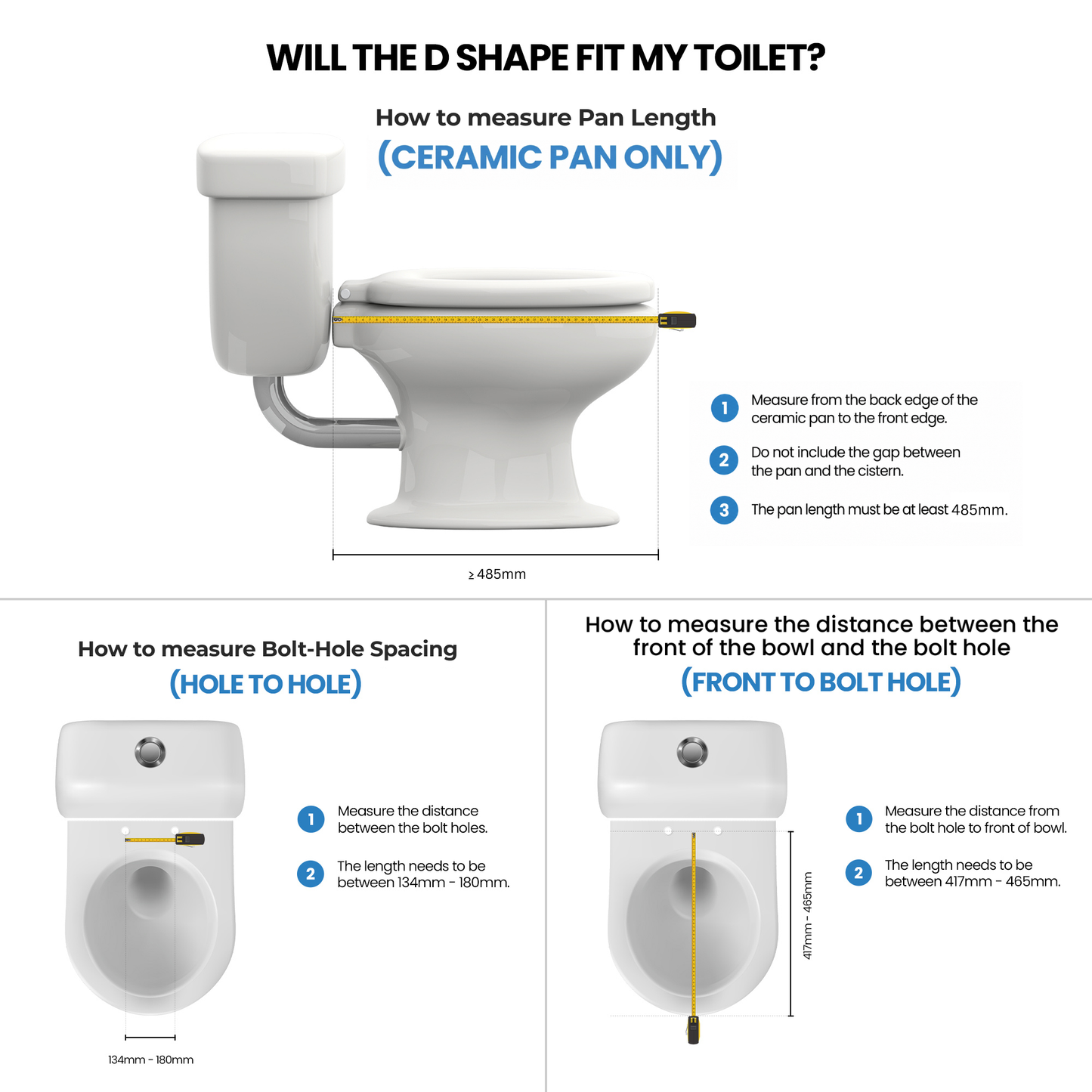 Conor Elara Non Electric D Shape Bidet Toilet Seat with Installation Kit