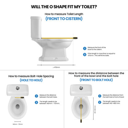 Conor Elara Non Electric O Shape Bidet Toilet Seat with Installation Kit