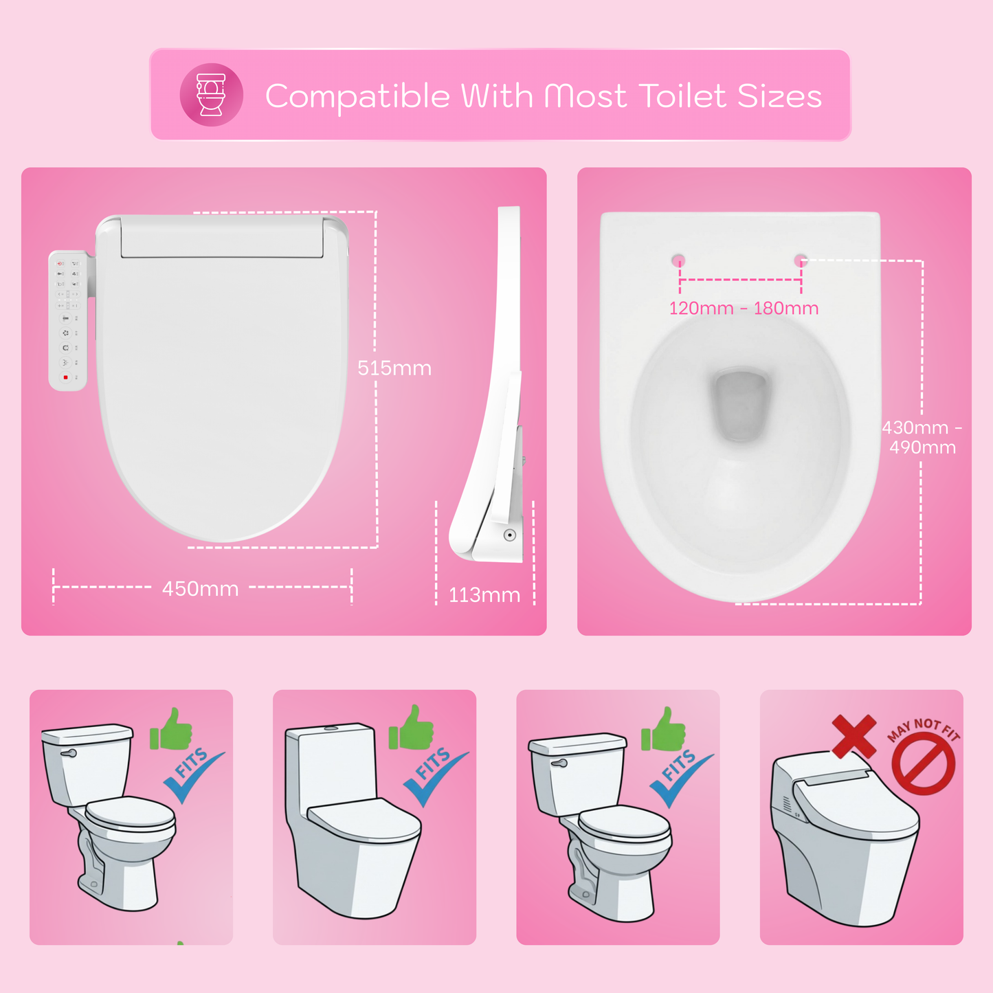 Conor Lyra Smart Bidet Seat with Installation Kit