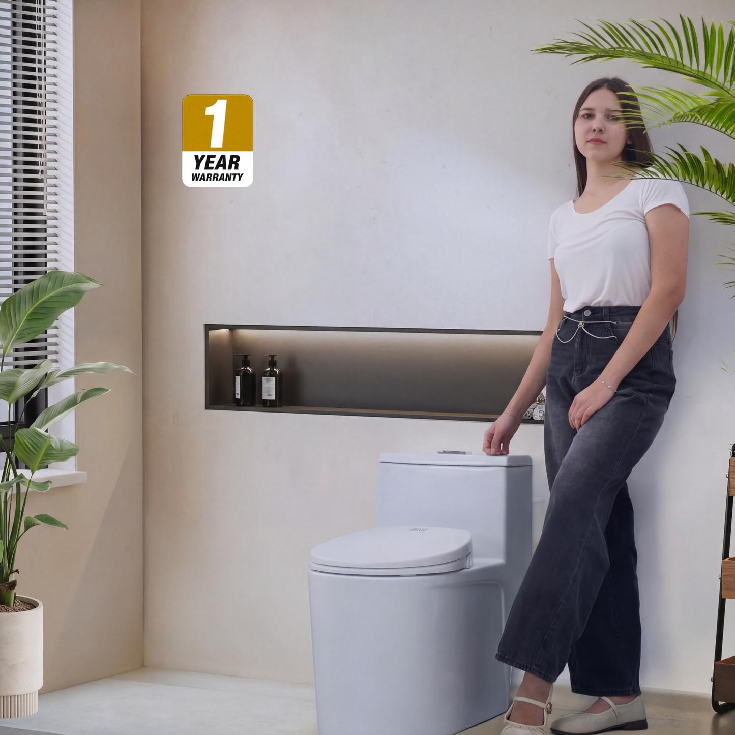 Conor Elara Non Electric O Shape Bidet Toilet Seat with Installation Kit