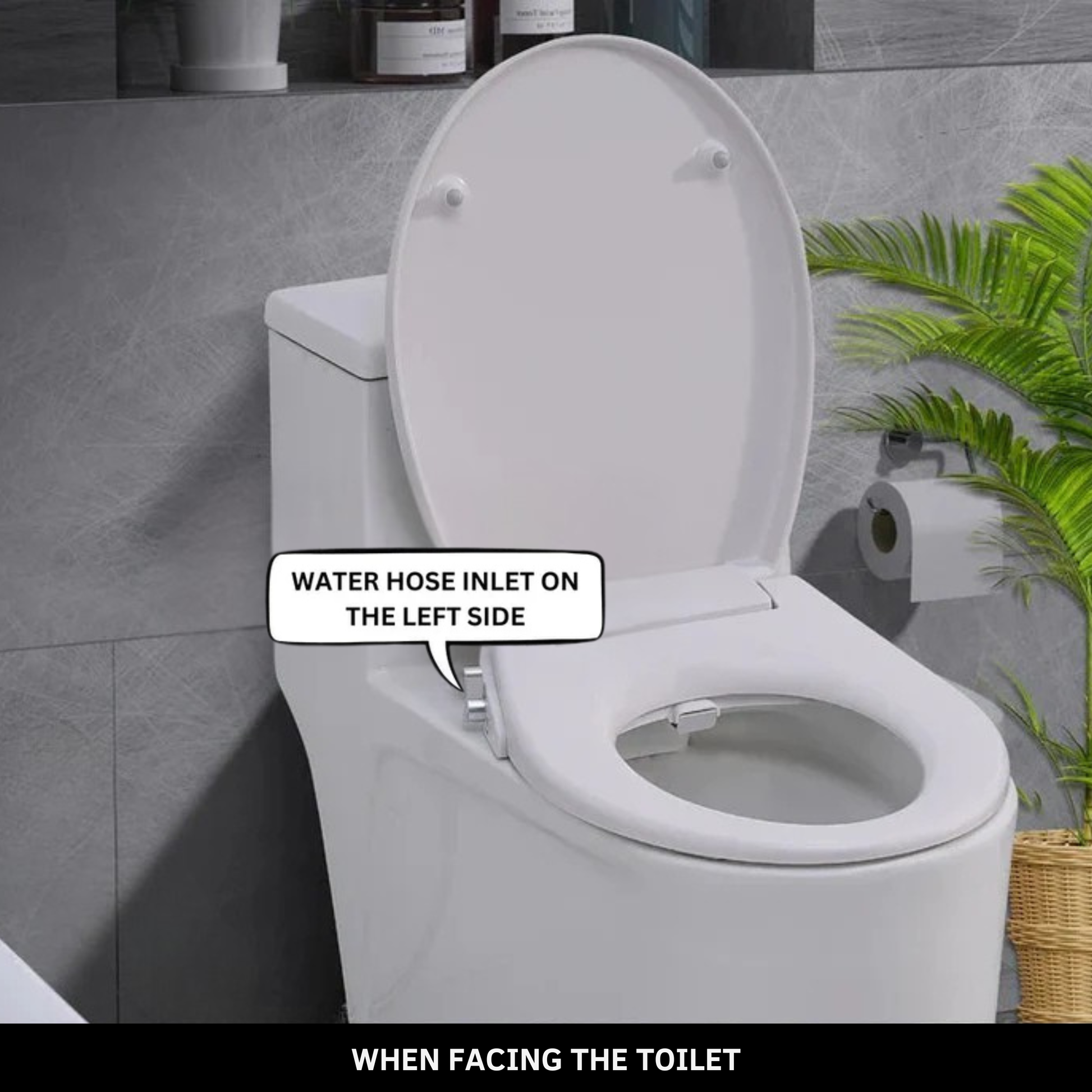 Toilet with Left Water Inlet
