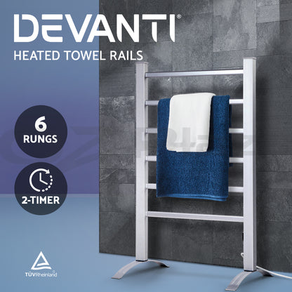 Devanti Heated Towel Rail Rack Bathroom Electric Rails Warmer Clothes 3 Models
