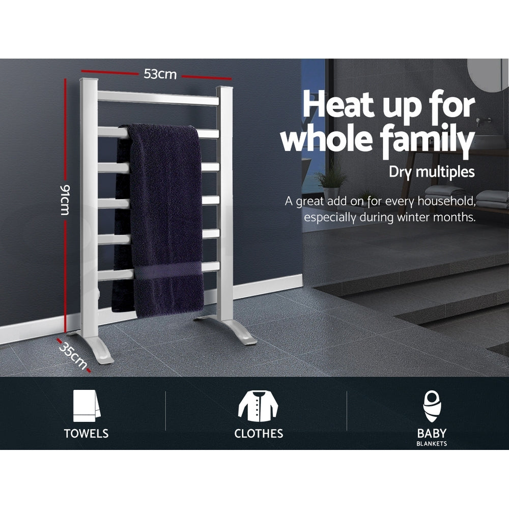 Devanti Heated Towel Rail Rack Bathroom Electric Rails Warmer Clothes 3 Models