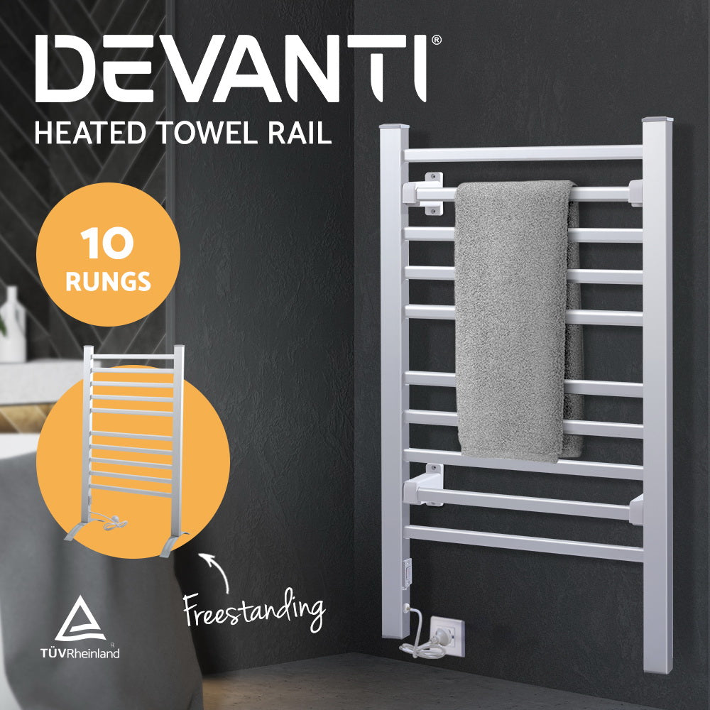 Devanti Heated Towel Rail Rack Bathroom Electric Rails Warmer Clothes 3 Models
