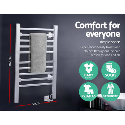 Devanti Heated Towel Rail Rack Bathroom Electric Rails Warmer Clothes 3 Models