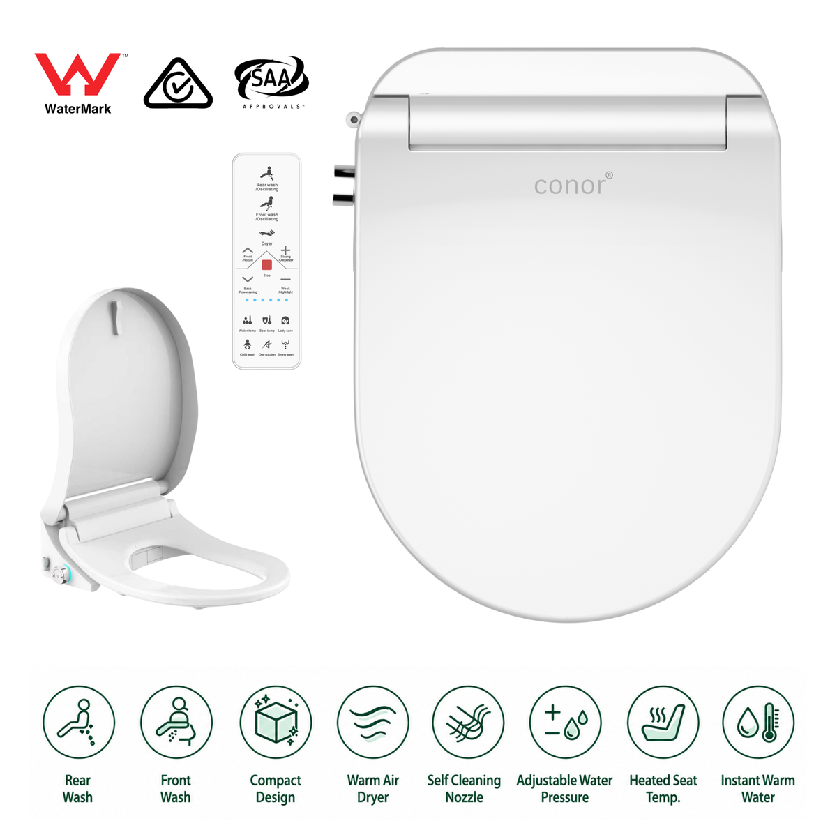 Conor Nova Smart Bidet Seat with Remote Control
