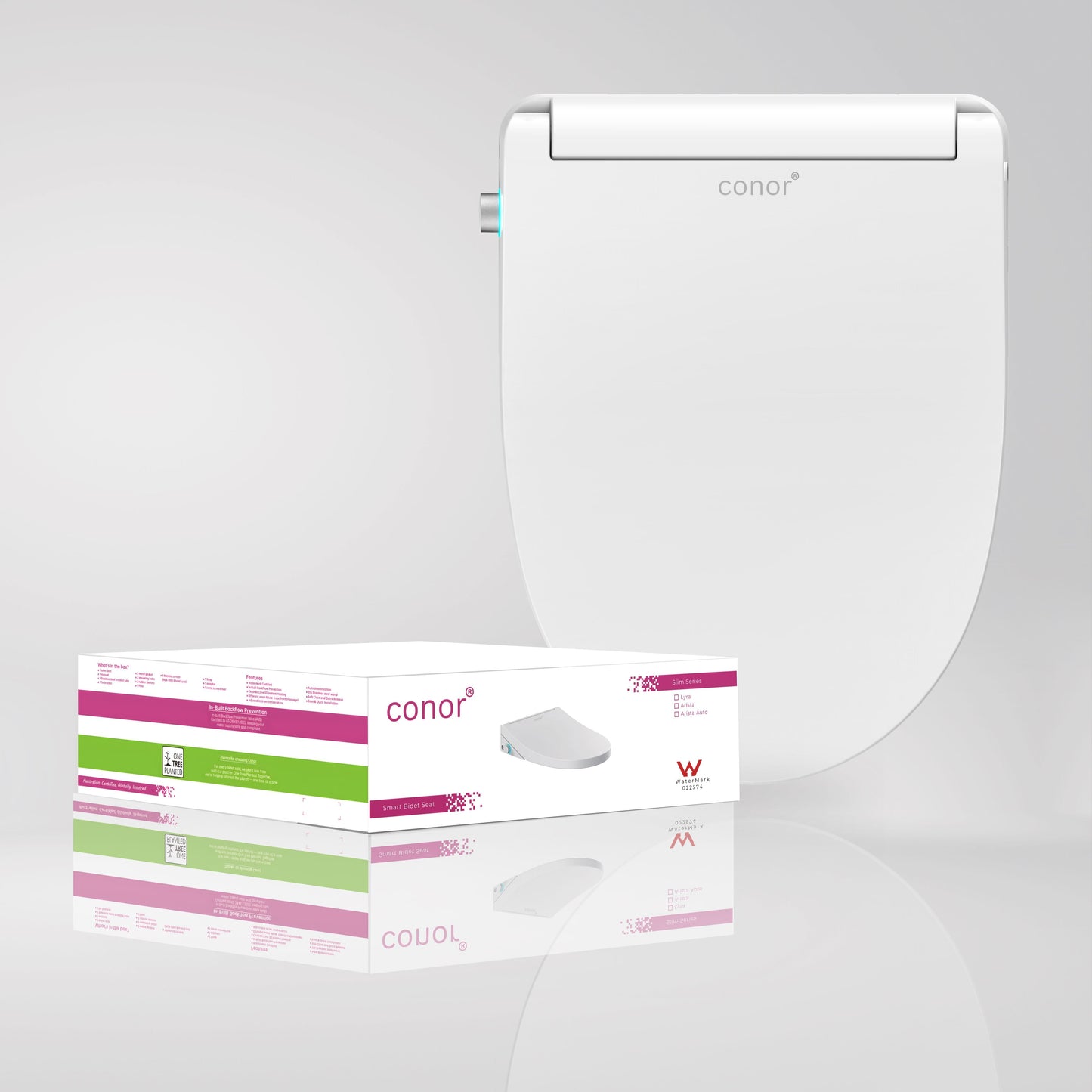 Conor Arista Smart Bidet Seat with Auto Open/Close & Installation Kit Conor 
