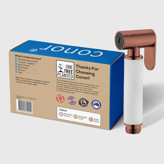 Conor Earth 1.0 Rose Gold Handheld Bidet Spray with Kit conors.com.au 