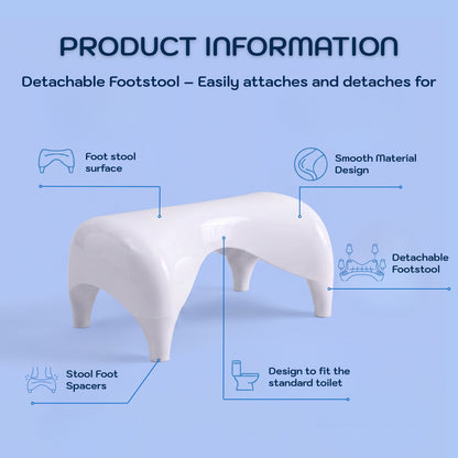 Conor Eco Toilet Foot Stool with Ergonomic Modern Design White Conor 
