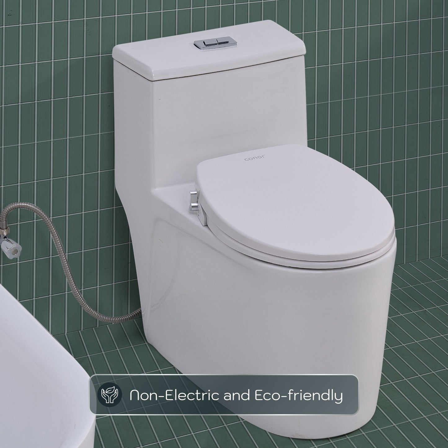 Conor Elara Non Electric O Shape Bidet Toilet Seat with Installation Kit