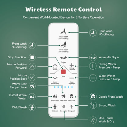 Conor Nova Smart Bidet Seat with Installation Kit Conor 