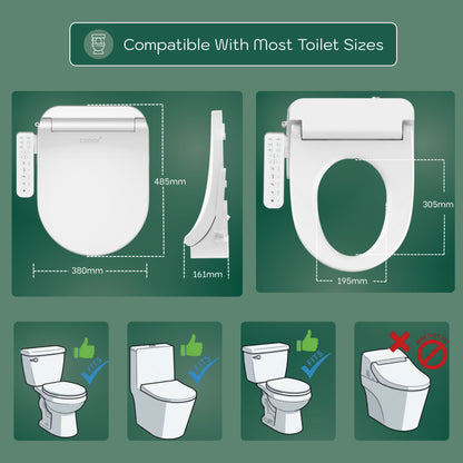 Conor Nova Smart Bidet Seat with Side Panel & Installation Kit Conor 