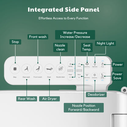 Conor Nova Smart Bidet Seat with Side Panel & Installation Kit Conor 