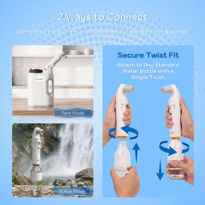 Conor Rinora portable bidet - digital display and controls