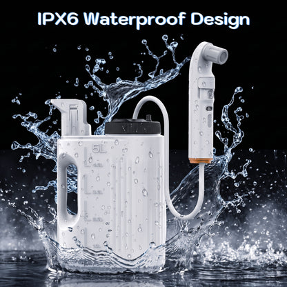 Conor Rinora portable bidet with 5L tank - in use for camping
