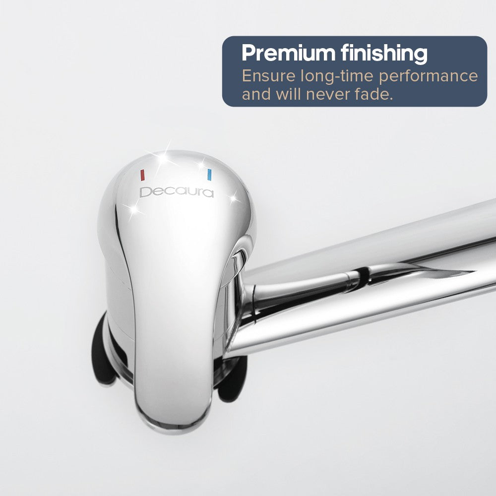 Decaura Laundry Mixer Tap Chrome Kitchen Sink Mixer Tap has swivel long Arm