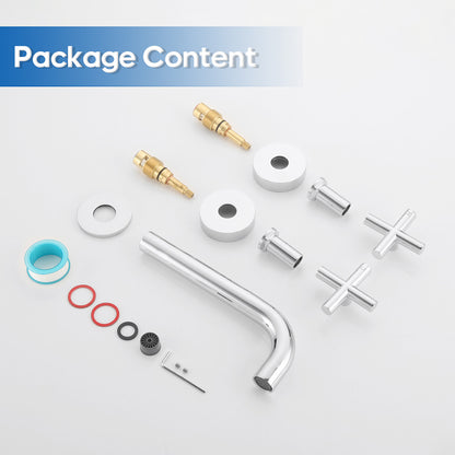 Decaura Bath Spout Wall Water Spout Basin Shower Mixer Taps Tapware Set Bathroom
