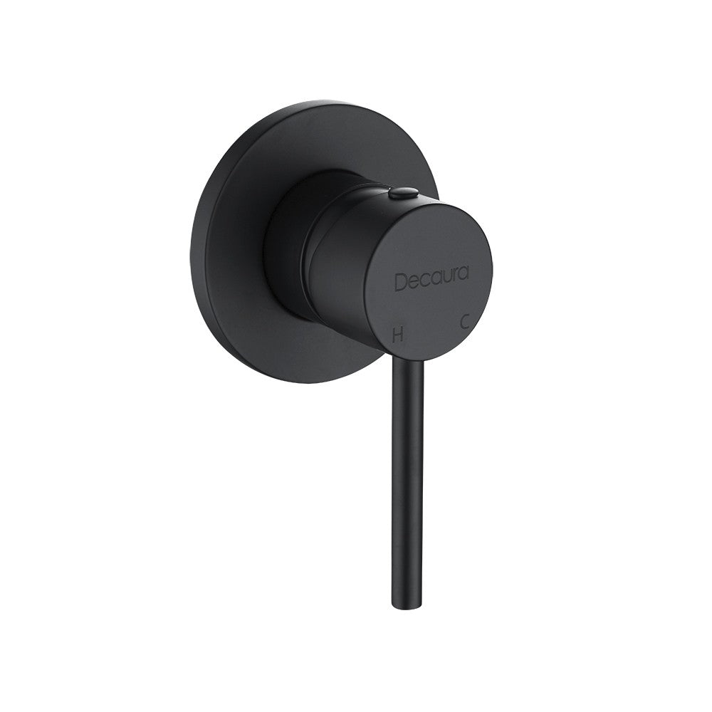 Decaura 10" Shower Head Set Black Separate Water Inlet Wall Tapware Shower Taps