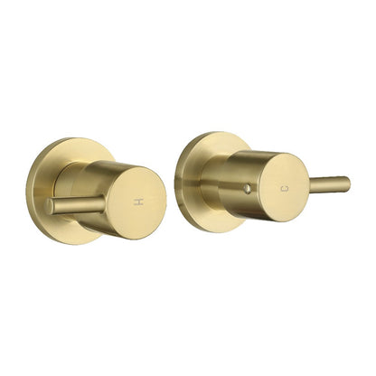 Decaura Bath Water Spout with Mixer Wall mount Brushed Gold Bathroom Brass Basin