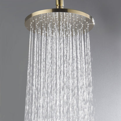 Decaura Rain Shower Head 8" 9" 10" 12" Round Square Chrome Black Gold Swivel