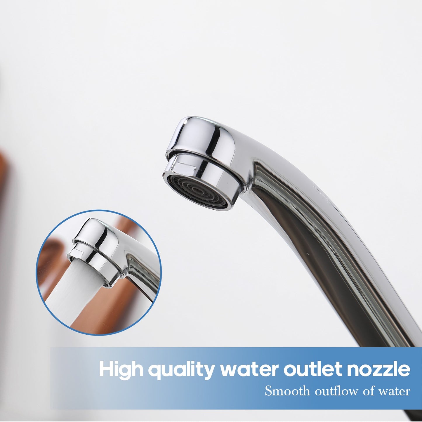 Decaura Kitchen Sink Laundry Mixer Tap Chrome Swivel Spout Stainless Steel
