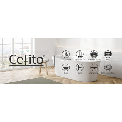 Cefito Bathroom Tap Wall Bath Spout 180 Swivel Bathtub Shower Square Chrome